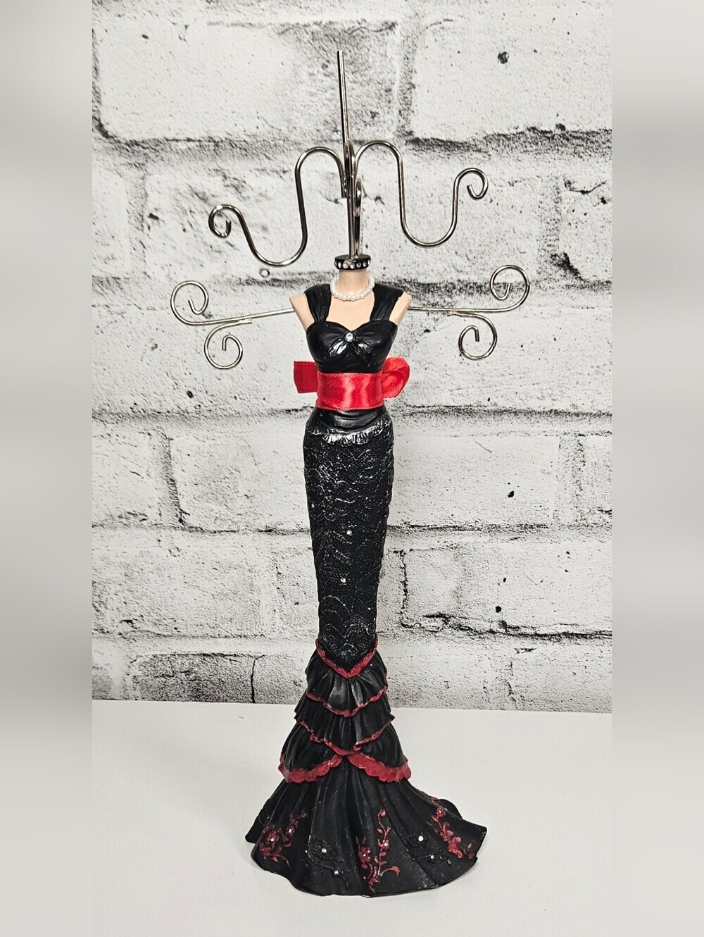 Elegant Lady Dress Jewelry Stand Necklace Holder Organizer Display 15"